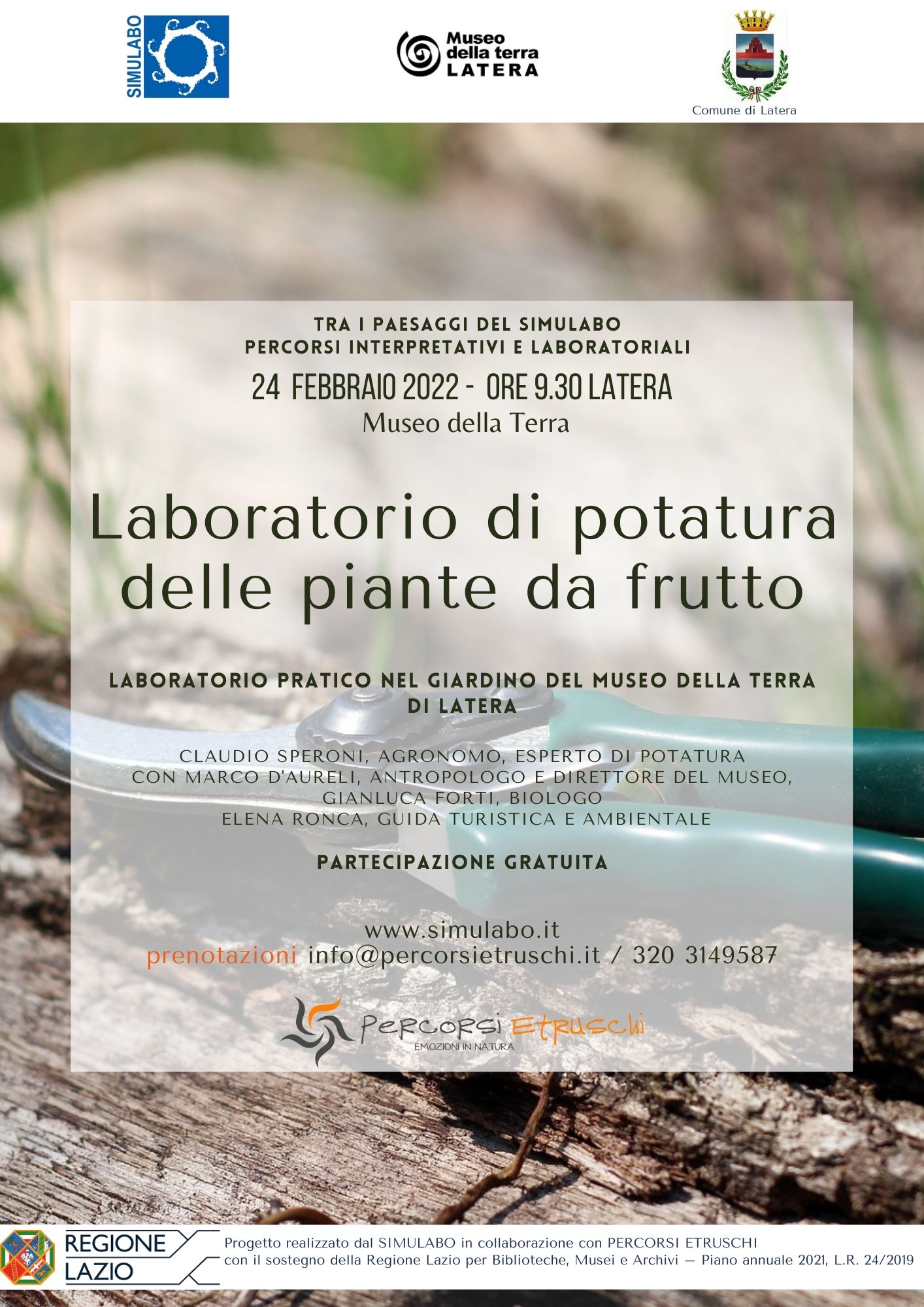 Laboratorio di potatura delle piante da frutto