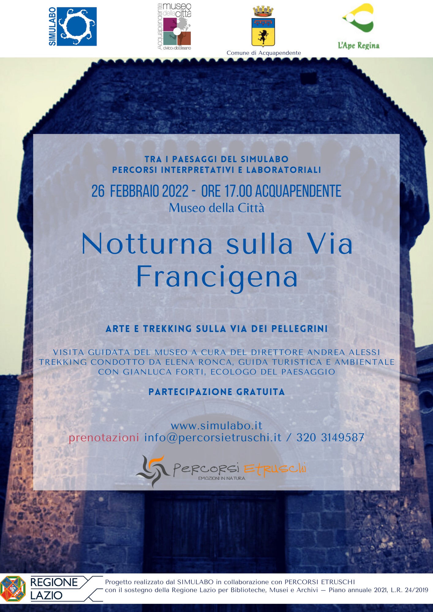 Notturna sulla Via Francigena